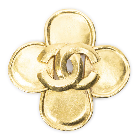 Chanel Jewelry - Chanel CC Clover Brooch